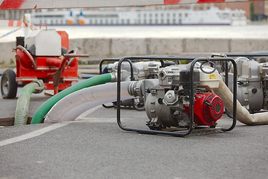 Basement water damage cleanup