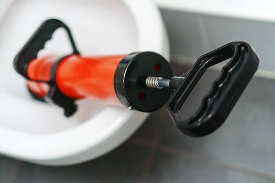 clogged toilet unblocking